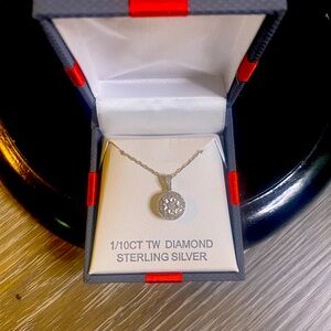 1/10th Diamond and Sterling Silver necklace.